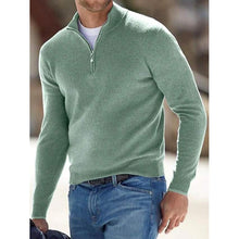 Load image into Gallery viewer, Men's Sweater Jumper Pullover Ribbed Knit Cropped Zipper Knitted Solid Color