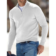 Load image into Gallery viewer, Men's Sweater Jumper Pullover Ribbed Knit Cropped Zipper Knitted Solid Color