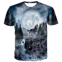 Load image into Gallery viewer, Men's T-Shirt 3D Animal Print Short Sleeve Daily Tops Streetwear Exaggerated Rainbow