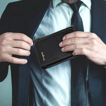 Load image into Gallery viewer, Men's Trifold Clutch Leather Wallet ID Card Holder