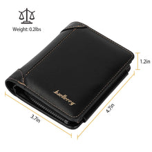 Load image into Gallery viewer, Men's Trifold Clutch Leather Wallet ID Card Holder
