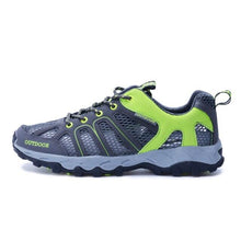 Load image into Gallery viewer, Mens Waterproof Hiking Shoes Mountain Boots Trainers Breathable Jogging Shoes Outdoor Waterproof Hiking Shoes Lightweight Leather Low-Top Walking Shoes For Outdoor