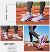 Load image into Gallery viewer, Mens Womens Marathon Sport Sneaker Couple Running Shoes Breathable Outdoor Sports Shoes Light Fitness Cross Training Shoes Lightweight Sports Tennis Shoes Fashion Sneakers For Men