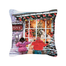 Load image into Gallery viewer, Merry Christmas Cushion Covers Snowman Christmas Santa Pillow Covers Santa Claus Pillow Covers Christmas Tree Santa Deer Printed Pillow Cover Home Decor Pillowcase For Couch 45X45CM