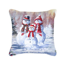 Load image into Gallery viewer, Merry Christmas Cushion Covers Snowman Christmas Santa Pillow Covers Santa Claus Pillow Covers Christmas Tree Santa Deer Printed Pillow Cover Home Decor Pillowcase For Couch 45X45CM