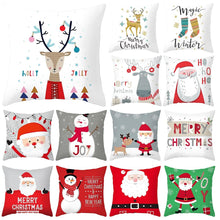 Load image into Gallery viewer, Merry Christmas Decoration Xmas Gift New Year For Home Reindeer Santa Claus Xmas Series Cushion Cover Case Pillow Custom Zippered Square Pillowcase Tree Cushion Cover Christmas Ornament