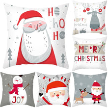 Load image into Gallery viewer, Merry Christmas Decoration Xmas Gift New Year For Home Reindeer Santa Claus Xmas Series Cushion Cover Case Pillow Custom Zippered Square Pillowcase Tree Cushion Cover Christmas Ornament