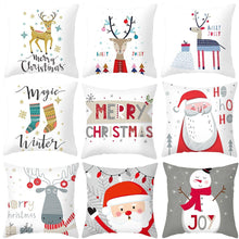 Load image into Gallery viewer, Merry Christmas Decoration Xmas Gift New Year For Home Reindeer Santa Claus Xmas Series Cushion Cover Case Pillow Custom Zippered Square Pillowcase Tree Cushion Cover Christmas Ornament