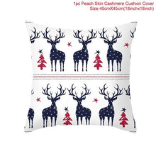 Load image into Gallery viewer, Merry Christmas Decoration Xmas Gift New Year For Home Reindeer Santa Claus Xmas Series Cushion Cover Case Pillow Custom Zippered Square Pillowcase Tree Cushion Cover Christmas Ornament