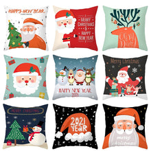 Load image into Gallery viewer, Merry Christmas Decoration Xmas Gift New Year For Home Reindeer Santa Claus Xmas Series Cushion Cover Case Pillow Custom Zippered Square Pillowcase Tree Cushion Cover Christmas Ornament