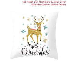 Load image into Gallery viewer, Merry Christmas Decoration Xmas Gift New Year For Home Reindeer Santa Claus Xmas Series Cushion Cover Case Pillow Custom Zippered Square Pillowcase Tree Cushion Cover Christmas Ornament