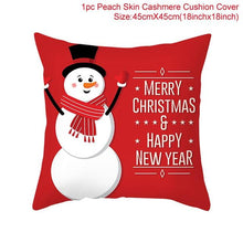 Load image into Gallery viewer, Merry Christmas Decoration Xmas Gift New Year For Home Reindeer Santa Claus Xmas Series Cushion Cover Case Pillow Custom Zippered Square Pillowcase Tree Cushion Cover Christmas Ornament