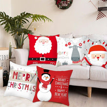 Load image into Gallery viewer, Merry Christmas Decoration Xmas Gift New Year For Home Reindeer Santa Claus Xmas Series Cushion Cover Case Pillow Custom Zippered Square Pillowcase Tree Cushion Cover Christmas Ornament
