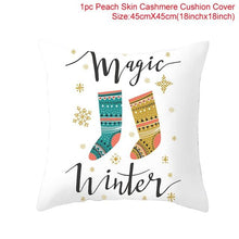 Load image into Gallery viewer, Merry Christmas Decoration Xmas Gift New Year For Home Reindeer Santa Claus Xmas Series Cushion Cover Case Pillow Custom Zippered Square Pillowcase Tree Cushion Cover Christmas Ornament