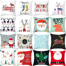 Load image into Gallery viewer, Merry Christmas Decoration Xmas Gift New Year For Home Reindeer Santa Claus Xmas Series Cushion Cover Case Pillow Custom Zippered Square Pillowcase Tree Cushion Cover Christmas Ornament