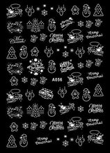 Load image into Gallery viewer, Merry Christmas Nail Art Decals Decoration Self Adhesive Nail Art Stickers Manicure Design White Snow Sticker for Nail Design Xmas Gift Nails Snowflake Nail Art Stickers Decals Christmas Nail 3D Self Adhesive Nail Stickers for Acrylic Nails Snowflake