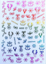 Load image into Gallery viewer, Merry Christmas Nail Art Decals Decoration Self Adhesive Nail Art Stickers Manicure Design White Snow Sticker for Nail Design Xmas Gift Nails Snowflake Nail Art Stickers Decals Christmas Nail 3D Self Adhesive Nail Stickers for Acrylic Nails Snowflake