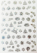 Load image into Gallery viewer, Merry Christmas Nail Art Decals Decoration Self Adhesive Nail Art Stickers Manicure Design White Snow Sticker for Nail Design Xmas Gift Nails Snowflake Nail Art Stickers Decals Christmas Nail 3D Self Adhesive Nail Stickers for Acrylic Nails Snowflake
