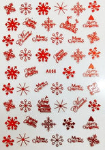 Load image into Gallery viewer, Merry Christmas Nail Art Decals Decoration Self Adhesive Nail Art Stickers Manicure Design White Snow Sticker for Nail Design Xmas Gift Nails Snowflake Nail Art Stickers Decals Christmas Nail 3D Self Adhesive Nail Stickers for Acrylic Nails Snowflake