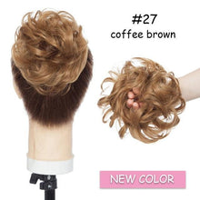 Load image into Gallery viewer, Messy Bun Scrunchy Hair Bun Fake Hair Synthetic Women Chignon Elastic Hair Band Hairpieces For Women Updo Donut Chignon Clip in Hair Extension For Volumized Hair Buns For Girls