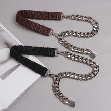 Load image into Gallery viewer, Metal Adjustable Chain Link Belts Fashion Belly Jewelry For Jeans Dresses Elegant Cool Style Lock Design Belts For Women Charming Belt