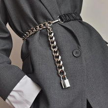 Load image into Gallery viewer, Metal Adjustable Chain Link Belts Fashion Belly Jewelry For Jeans Dresses Elegant Cool Style Lock Design Belts For Women Charming Belt
