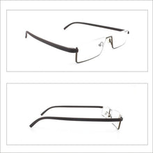 Load image into Gallery viewer, Metal Anti Blue Light Reading Glasses Men Half Frame Prescription Eyeglasses Male Eyewear With Case For Men And Women Unisex Stylish Eyeglasses Glasses Clear Lens +1.75