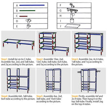 Load image into Gallery viewer, Metal Garment Rack Shoe Clothing Organizer Shelves