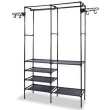 Load image into Gallery viewer, Metal Garment Rack Shoe Clothing Organizer Shelves