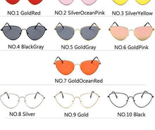 Load image into Gallery viewer, Metal Round Sunglasses Retro Design Sunglasses For Women New Cat Eye Glasses For Women New Popular Eyeglasses For Female Ladies Cat Eye Retro Sunglasses