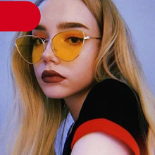 Load image into Gallery viewer, Metal Round Sunglasses Retro Design Sunglasses For Women New Cat Eye Glasses For Women New Popular Eyeglasses For Female Ladies Cat Eye Retro Sunglasses