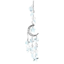 Load image into Gallery viewer, Metallic Hoop Moon Sun Catcher Hanging Crystal Pendant Chandelier Lamps Light Crystals Glass Pendants Light Rainbow Maker Wind Chime Hanging Drop Gift of Good Luck Garden Decor Hanging Ornament For Home Decoration