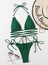 Load image into Gallery viewer, Micro Bikini Crisscross Swimwear Women's Two Piece Swimsuit Bathing Suit Bandage Woman Swimsuit Female Thong Bikinis Set 2 Piece Women Bathing Suit Beachwear