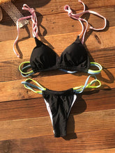 Load image into Gallery viewer, Micro Bikini Set For Women Black Blue Green Pink String Swimwear Women's Halter String Triangle Bikini Set Charming Swimwear Two Piece Swimsuit Women's Swimsuit Push Up Bathers Bathing Suit Bikinis