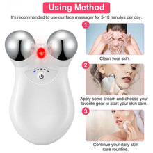 Load image into Gallery viewer, Micro-Current Face Massager Rechargeable Roller with 5 Gears