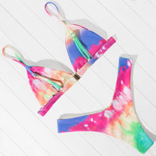Load image into Gallery viewer, Micro Mini Bikini Swimwear Women Halter Push Up Bikini Set Padded Bra Women's Underwired Triangle Bathing Two Pieces Swimsuit Bikini Set Swimsuit Bandage Swim Suit