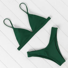 Load image into Gallery viewer, Micro Mini Bikini Swimwear Women Halter Push Up Bikini Set Padded Bra Women's Underwired Triangle Bathing Two Pieces Swimsuit Bikini Set Swimsuit Bandage Swim Suit