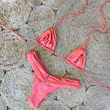 Load image into Gallery viewer, Micro Pleated Bikini Women Swimsuit Halter Bikini Set Triangle Swimwear Female Beach Wear Bathing Suit Two Piece Bikini Double Shoulder Straps Cute Swimsuit Triangle Bathing