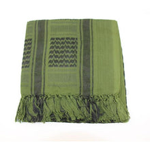 Load image into Gallery viewer, Military Arab Keffiyeh Shemagh Scarf Cotton Winter Shawl Neck Warmer Cover Head Wrap Windproof Tactical Camping Scarf Men Women Shemagh Keffiyeh Men Arab Kufiyah Keffiyeh Arabic Muslim Head Wrap Men Scarf Shawl