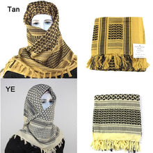 Load image into Gallery viewer, Military Arab Keffiyeh Shemagh Scarf Cotton Winter Shawl Neck Warmer Cover Head Wrap Windproof Tactical Camping Scarf Men Women Shemagh Keffiyeh Men Arab Kufiyah Keffiyeh Arabic Muslim Head Wrap Men Scarf Shawl
