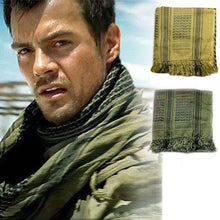 Load image into Gallery viewer, Military Shemagh Army Desert Keffiyeh Arab Scarf Shawl Neck Cover Head Wrap Scarf Military Shemagh Tactical Desert Keffiyeh Head Neck Scarf Arab Wrap with Tassel Head Neck Wrap Shawl Motorcycle Hiking Paintball Face Mask
