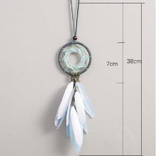 Load image into Gallery viewer, Mini 38cm Dream Catchers Hanging Room Decoration Indian Style Feathers Pendants Bag Key Chains Wind Chimes Wall Decor Native American Handmade For Bedroom Car & Wall Hanging Decoration Ornaments Dream Catchers For Girls Boys Room