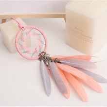 Load image into Gallery viewer, Mini 38cm Dream Catchers Hanging Room Decoration Indian Style Feathers Pendants Bag Key Chains Wind Chimes Wall Decor Native American Handmade For Bedroom Car & Wall Hanging Decoration Ornaments Dream Catchers For Girls Boys Room