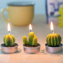 Load image into Gallery viewer, Mini Delicate Succulent Plants Candles Cactus Tea light Candles Handmade Delicate Succulent Cactus Candles Flameless Aromatherapy Candles For Birthday Party Wedding Spa Handmade Aromatherapy Candles For Birthday Party Wedding Home Decor Plant Candle