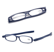 Load image into Gallery viewer, Mini Design Reading Glasses For Men Women Rotating Small Oval Presbyopia Eyewear Portable Unisex Reader Eyeglasses Mini Compact Slim Reading Glasses Lightweight Portable Readers