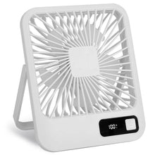 Load image into Gallery viewer, Mini Desktop Cooling Fan Rechargeable Battery Powered with LCD Display