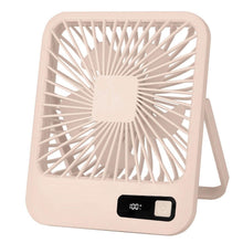 Load image into Gallery viewer, Mini Desktop Cooling Fan Rechargeable Battery Powered with LCD Display