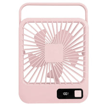 Load image into Gallery viewer, Mini Desktop Cooling Fan Rechargeable Battery Powered with LCD Display