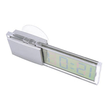 Load image into Gallery viewer, Mini Digital Car Electronic Clock High Quality Durable Digital Alarm Clock LCD Screen Easy to Set can Adhesive Digital Table Car Dashboard Desk Electronic Clock Transparent LCD Display Digital Watch With Sucker Universal Car Decor