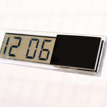 Load image into Gallery viewer, Mini Digital Car Electronic Clock High Quality Durable Digital Alarm Clock LCD Screen Easy to Set can Adhesive Digital Table Car Dashboard Desk Electronic Clock Transparent LCD Display Digital Watch With Sucker Universal Car Decor